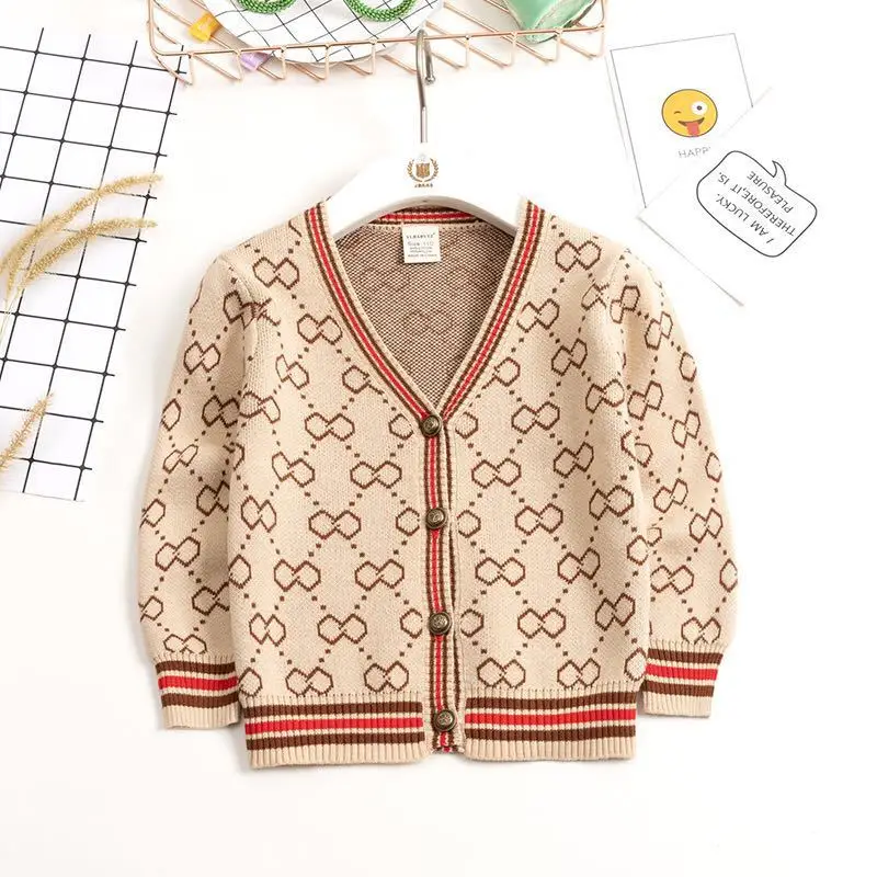 

CHILDREN'S Cardigan Childrenswear Sweater Cardigan Spring And Autumn Cotton Yarn Cardigan Sweater