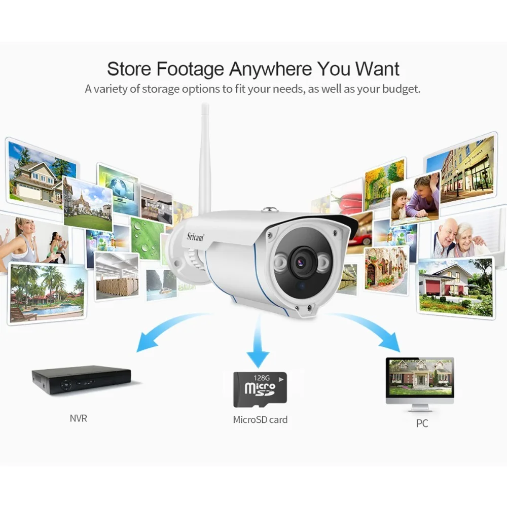 Sricam 1080P SP007 Wifi ip-камера 2,0 MP 4x зум onvif беспроводная камера видеонаблюдения ночного видения Обнаружение движения двустороннее аудио