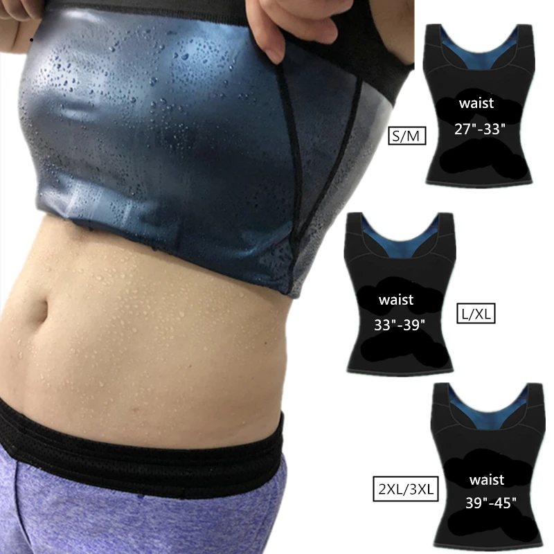 Women Sweat Sauna Vest Gym Workout Tank Tops Body Shaper Slimming Vest Waist Trainer Corset Fitness Shapewear modeling Strap shapewear for women
