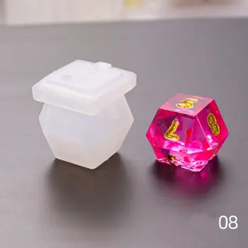 

8 Shapes Transparent Silicone Mould Dried Flower Resin Decorative Craft DIY dice Mold epoxy resin molds for jewelry