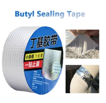 

Aluminum Foil Super Fix Waterproof Butyl Masking Tape Leak Seal Repair Tape Stop Stop Crack Thicken Home Renovation Tape Tool