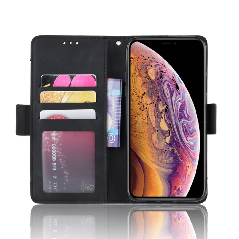 Роскошный кожаный чехол-кошелек для iPhone 11 Pro Max, чехол-книжка для iPhone X XR Xs Max 6 6s 7 8 Plus, телефонные разъемы для карт