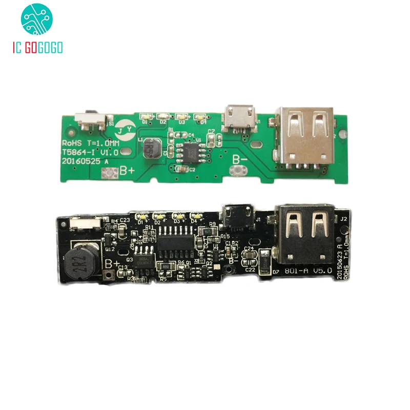 5 в 1A 2A 2.1A USB зарядное устройство модуль зарядки печатная плата Повышающий Модуль