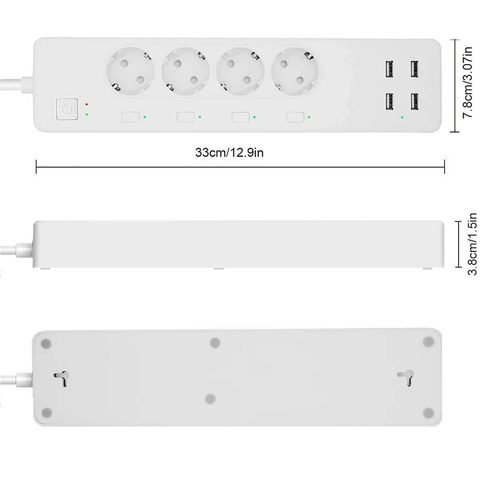AOFO Smart power Strip Защита от перенапряжения голосовое индивидуальное управление работа с Alexa Google Home, дистанционное управление через приложение для смартфона