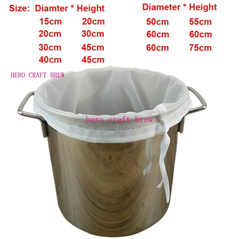 Beer Brewing Strainer Bag Beer Brewing Equipment Bucket Type Brew In A Bag All Grain Beer Brewing Filter Bag Home Brew