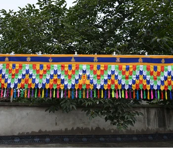 

500CM long Wholesale Buddhist supply Buddhism Temple HOME buddha Hall Wall decorative Enclosing Banner curtain Tapestry drapery