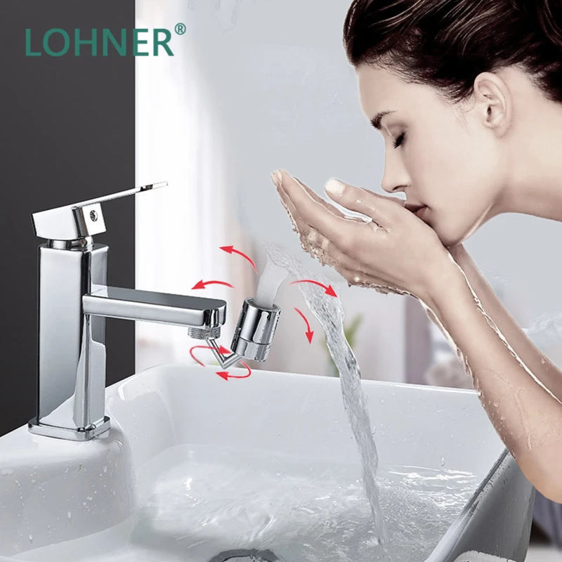 

Lohner Copper Faucet Double Ball Universal Anti-Spill Head Foaming Device Outlet Kitchen Basin Filter Nozzle Water Saver Aerator