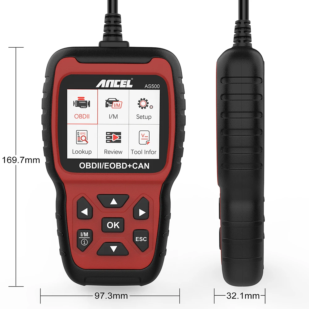 Ancel AS500 OBD2 автомобильный сканер диагностический инструмент кодовый считыватель