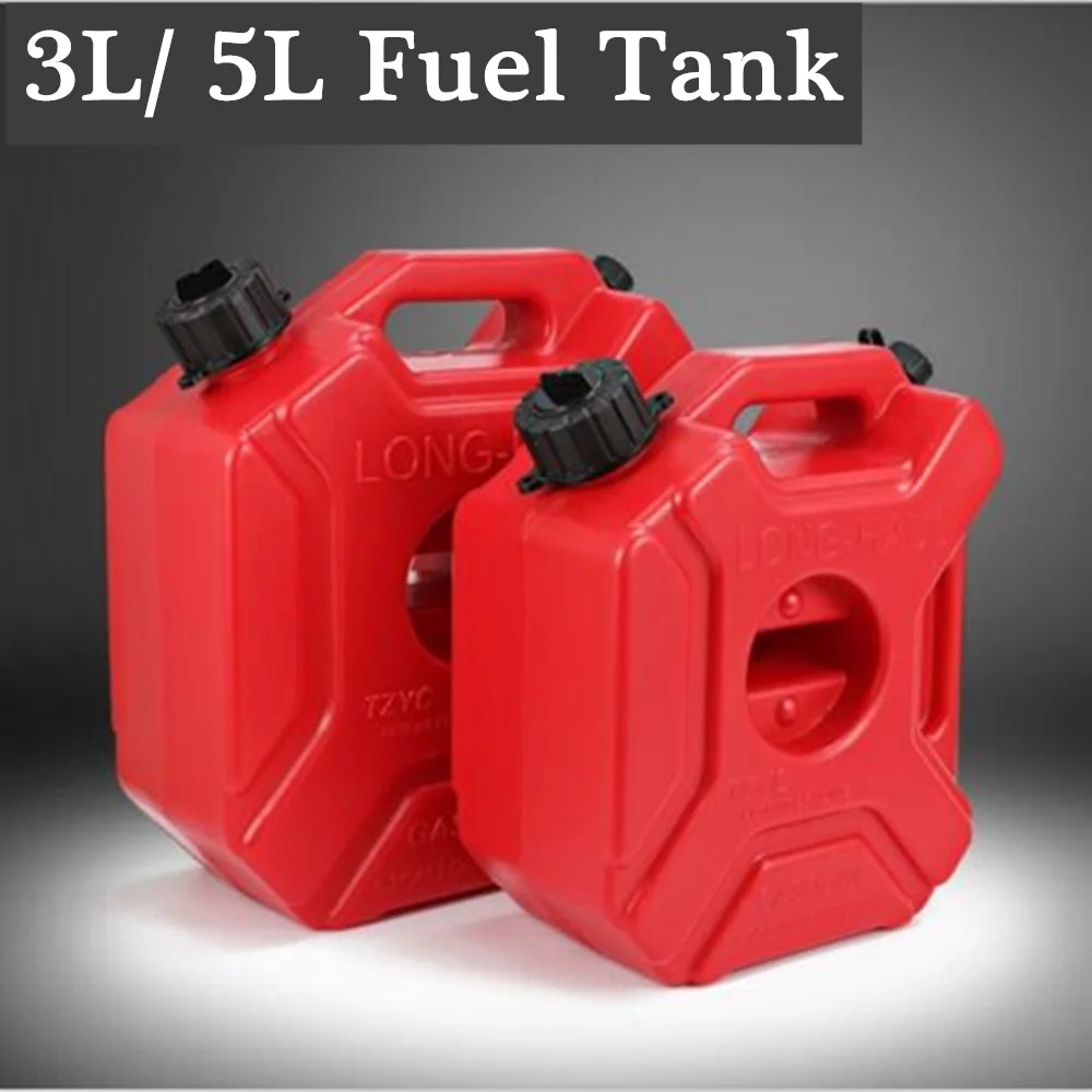 

New Portable 3L 5L Fuel Tank Red Gas Cans Spare Petrol Plastic Tanks Mount Motorcycle Jerry Can Gasoline Oil Container Fuel-jugs