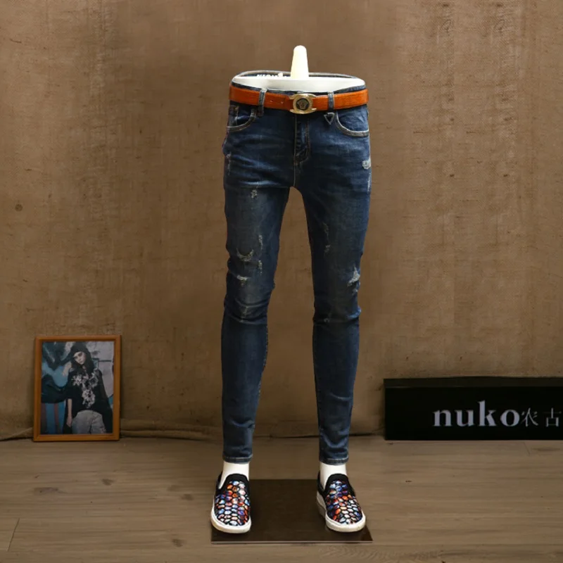 Fashion Mens Skinny Ripped Jeans Streetwear Blue dsq Jean Pants for Men PSMJ71 Fashion Mens Skinny Ripped Jeans Streetwear Blue dsq Jean Pants for Men PSMJ71