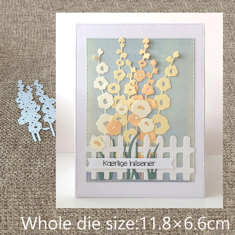 

New Design Craft Metal die cuts Cutting Die Hollyhocks flower string scrapbooking Album Paper Card Craft Embossing die cuts