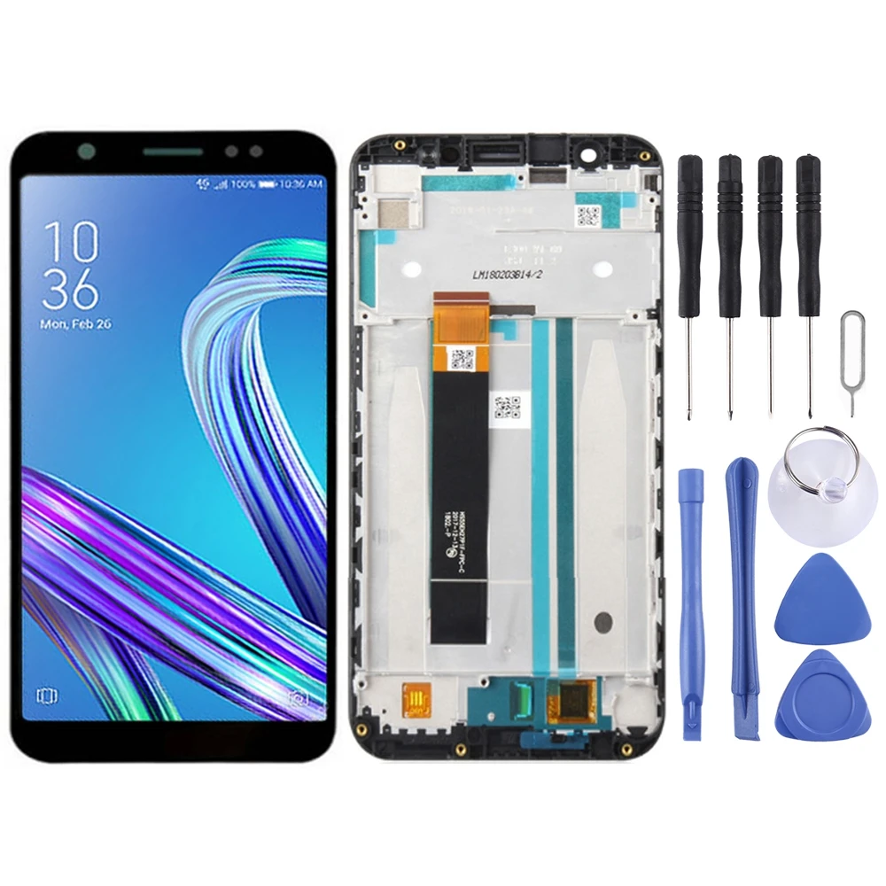 ЖК-экран и дигитайзер полная сборка с рамкой для Asus ZenFone Max M1 ZB555KL X00PD (черный) |