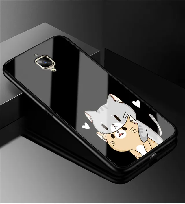 40 Для oneplus 3T чехол A3010 закаленное стекло твердая задняя крышка для One Plus 3 3T A3003 Чехол Мягкий бампер для oneplus 3 oneplus 3T 1+ 3 - Цвет: 40