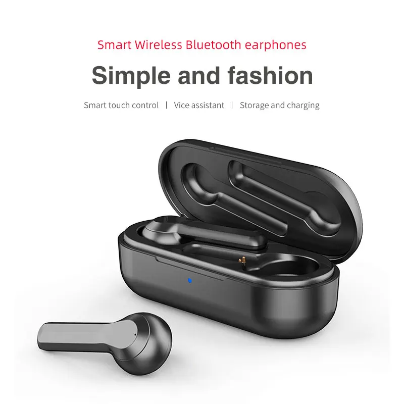 Smart Touch Control Noise Reduction HIFI Sound Headphone Wireless Bluetooth 5.0 Earphones Mini Music Headsets With Charge Case