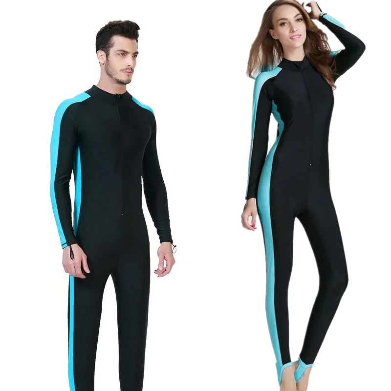 

Men Women Scuba Dive Suits Snorkeling Wetsuit Anti-UV Water Sports Swimwear One Piece Full Body Long Sleeve Diving Wet Suit