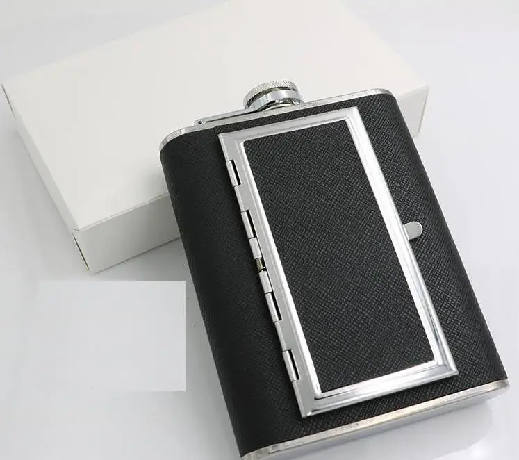 

50 шт. плоская фляжка 5 унций 6 унций со встроенной сигаретой чехол из нержавеющей стали винный горшок спиртовой Флагон SN58