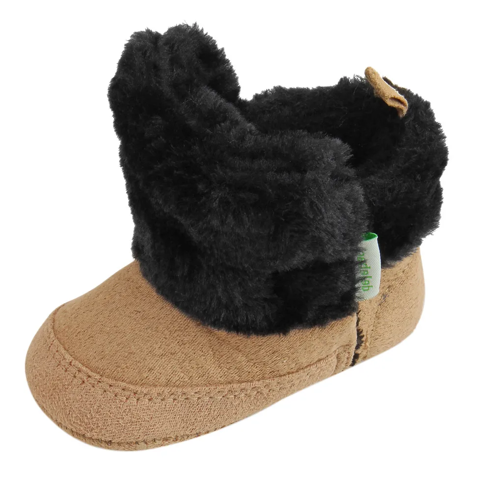 baby plus velvet snow boots newborn baby winter warm boots soft bottom plush toddler shoes First Walker Y11.13