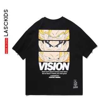 

LASCKIDS Dragon Ball Z Men Women T shirt Anime Cotton Oversized Tshirts Graphic Harajuku Streetwear Mens Tshirt Summer Tops KX26