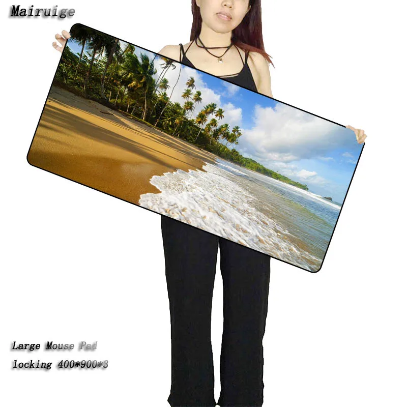  Beach Palm Large Gaming Mouse Pad Locking Edge Mousepad Speed/Control Mouse Mat For CS GO League of