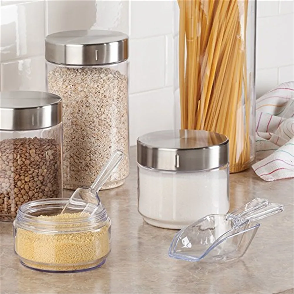 5pcs Mini Plastic Ice Scoop Measuring Scoops Ice Cream Scoop Rice Grains Shovel Flour Candy Dessert Buffet