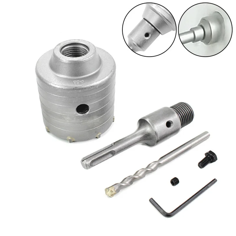 

Sunshine Wall Hole Opener Set Concrete Hollow Drill Bit Air Conditioner Drill Rod with Round Handle