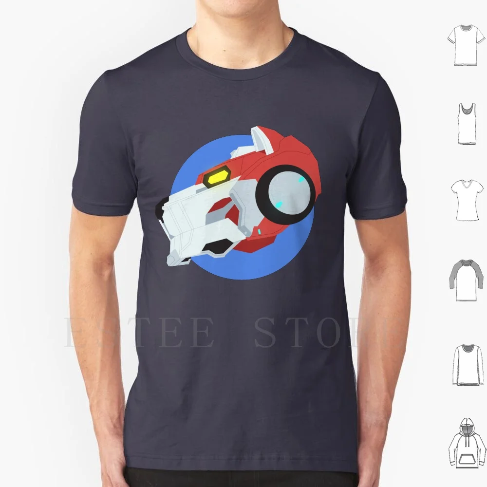 T-Shirt Leone Rosso Uomo Cotone 6Xl Voltron Vld Voltron Rosso Leone Leone Leone Costante Kogane Robot Robot