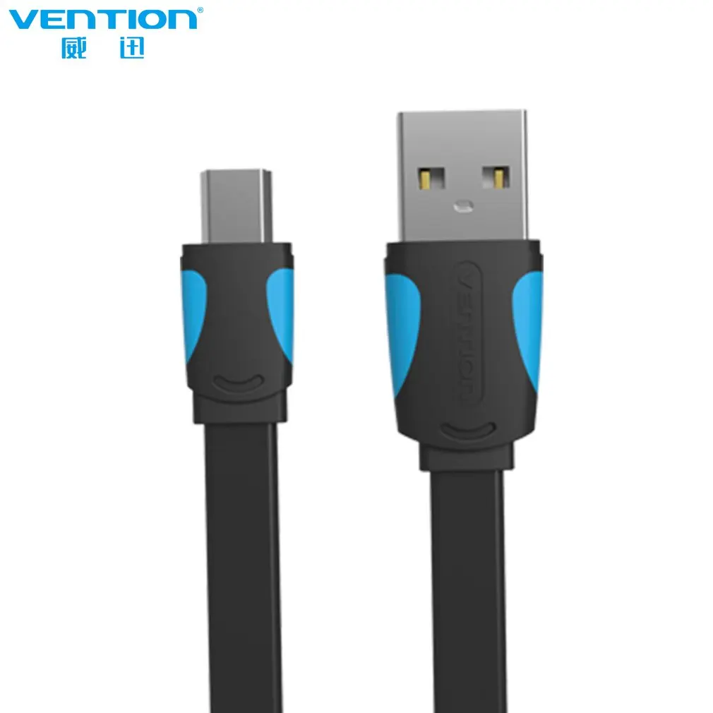 VENTION Дата кабель USB 2,0 папа к Мини USB кабель синхронизации Зарядное устройство кабели для MP3 MP4 камеры мобильного телефона высокоскоростной плоский кабель