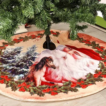 

Christmas Tree Skirt 120cm Round Carpet Christmas Decorations for Home Floor Mat New Year 2019 Xmas Tree Skirts