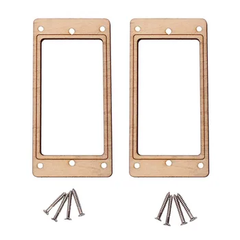 

Pickup Frame Maple Wood Double Coil Flat Golden Pickup Frame Humbucker Frame Mounting Ring for Guitar Musical Instrument Bass