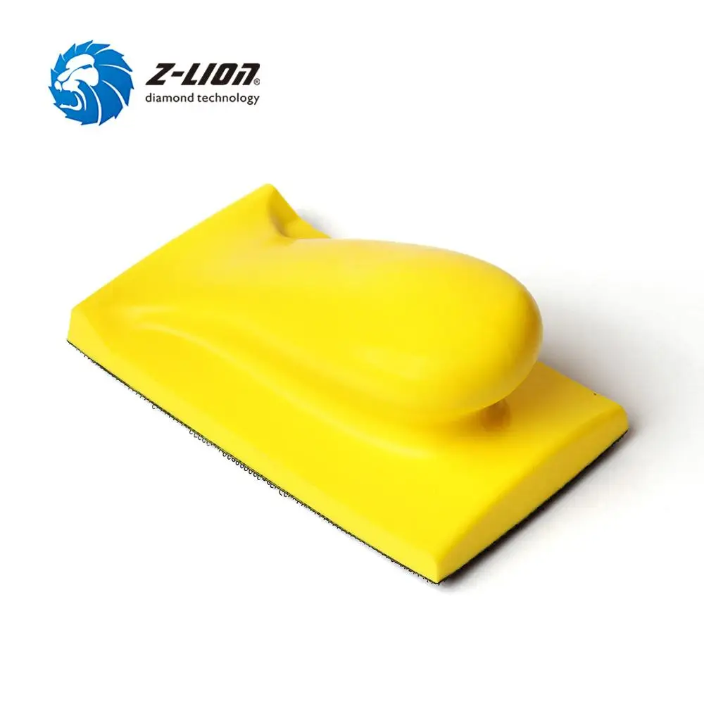 Z-LION 1PC 3/4/5/6 Inch Foam Sanding Block Hook Loop Hand Sponge Polishing Pad Holder Sandpaper Grinding Disc Backer Dust Free