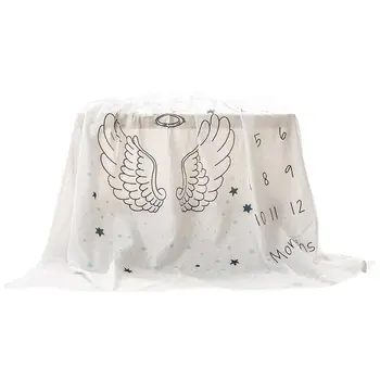 

Baby Monthly Milestone Blanket Cotton Baby Milestone Blanket Shower Gifts for Newborn Boy & Girl