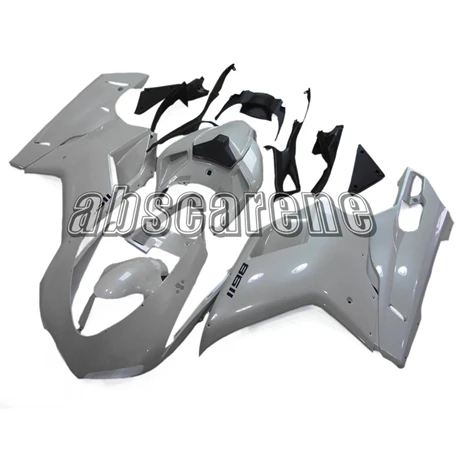 Выполните Обтекатели для поездок на мотоцикле Ducati 1098 848 1198 2007 2008 2009 2010 2011 2012 1098 848 1198 07-12 ABS впрыска Кузов белый хомут