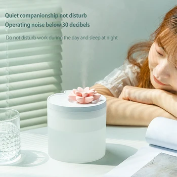 

ELOOLE 800ML Lotus Air Humidifier Large Desktop Cool Mist Maker Mute Fogger Ultrasonic Capacity Purified USB For Home Office