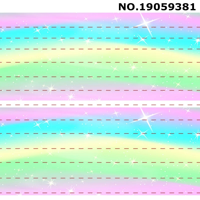 Новинка 50 ярдов модный Единорог напечатанный Grosgrain, атласные ленты аксессуары для волос - Цвет: 19059381