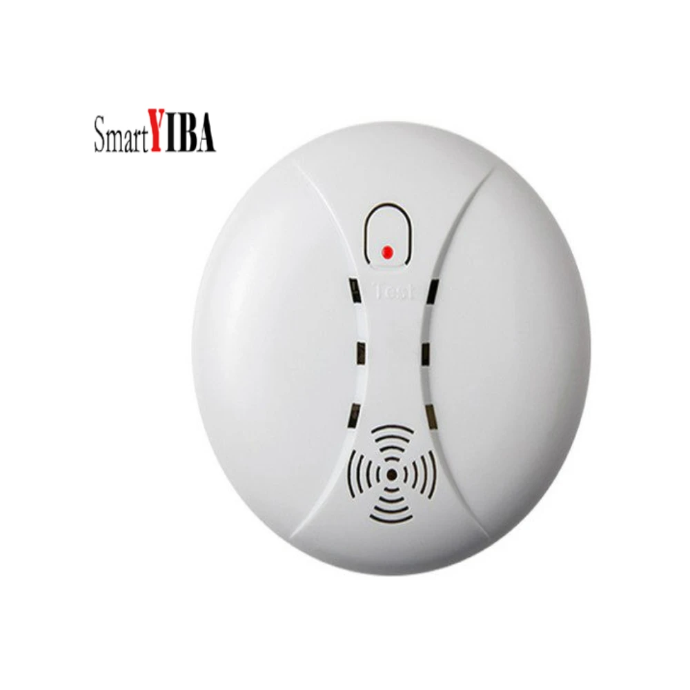 SmartYIBA alimentado por batería inalámbrica, 433MHz Detector de humo Sensor de alarma para sistema de alarma