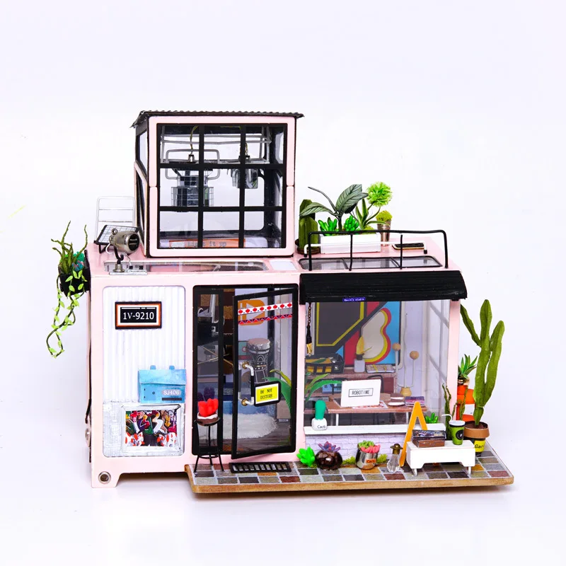 

Robotime Creative-DIY Hut Wooden Handmade Assembled Architecture Model 3D Jigsaw Puzzle Kevin Studio