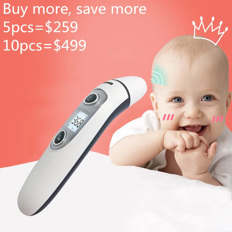 

Baby Thermometer Digital Infrared IR LCD Baby Forehead and Ear Non-Contact Adult Body Fever Measurement Termometro 5/10pcs Fedex