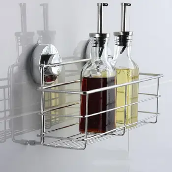 

Wall Mounted Type Stainless Steel Long Bottle Rack Kitchen Bathroom Toilet Room Shelf Bathroom Organizer