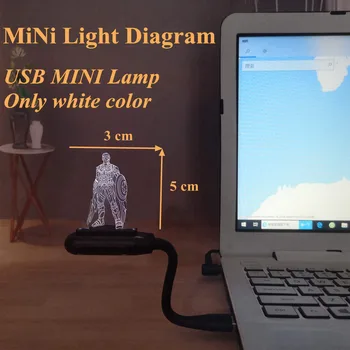 

Marvel Movie Modern LED Children's Night Light Fashion Captain America Bedroom Table Lamp Bedside Lamp Cool Kids Birthday Gift