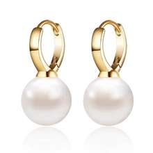 Простые серьги цвета шампанского с натуральным жемчугом для женщин, маленькие золотые серебряные серьги-гвоздики с жемчугом, классические ювелирные изделия, аксессуары, подарки