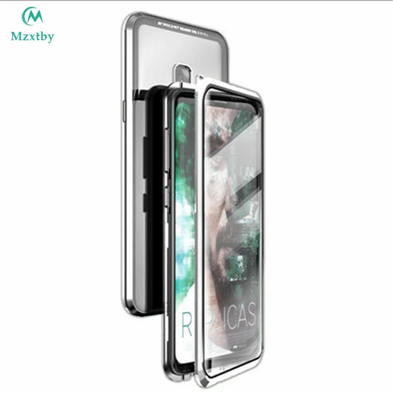 Mzxtby Металлические Магнитные двухсторонняя, для стекла чехол для Samsung Galaxy A7 8 9 30 50 60 70 40 M10 чехол Магнит Бампер чехол Чехол
