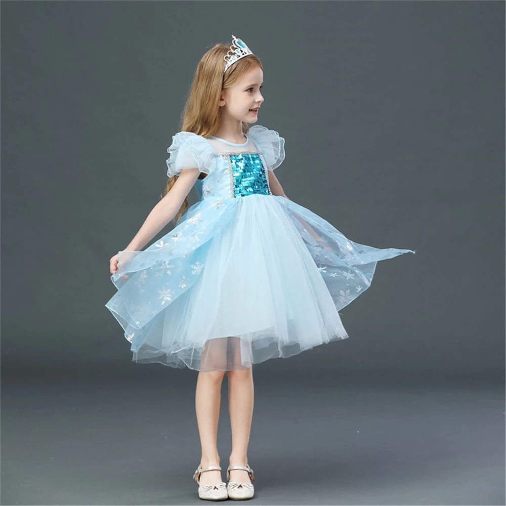 Dressy Daisy Baby Girl Toddler Snow Queen Dress up Costume Birthday Party  Dress Outfit