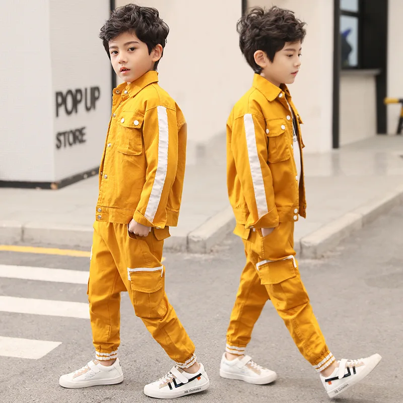 

Childrenswear Big Boy BOY'S Autumn Clothing Leisure Suit Two-Piece Set Children Spring And Autumn 2019 New Style Korean-style We