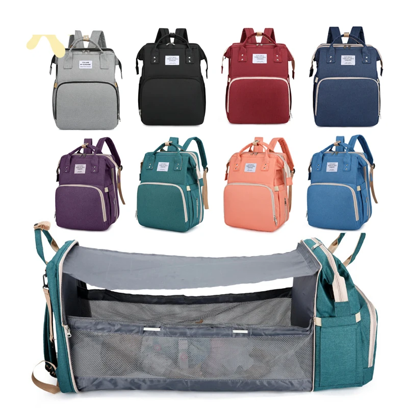 Upgrade USB Mommy Bag Portable Baby Crib for Stroller Mom and Diaper Maternity Packages Backpack Dad | Мать и ребенок
