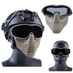 Tactical Airsoft Anti-fog Ant Shape Mask Full Face Paintball Protective Mask with Goggle Hunting Shooting CS Windproof Mask