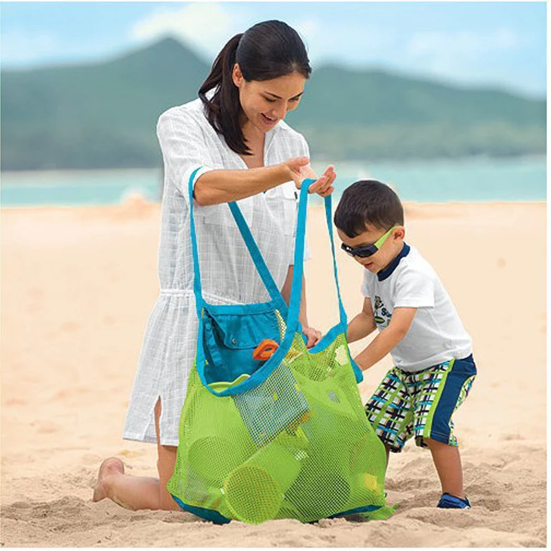 

Children Sand Away Beach Mesh Bag Children Beach Toys Clothes Towel Bag Baby Toy Storage Bags Sundries Bags