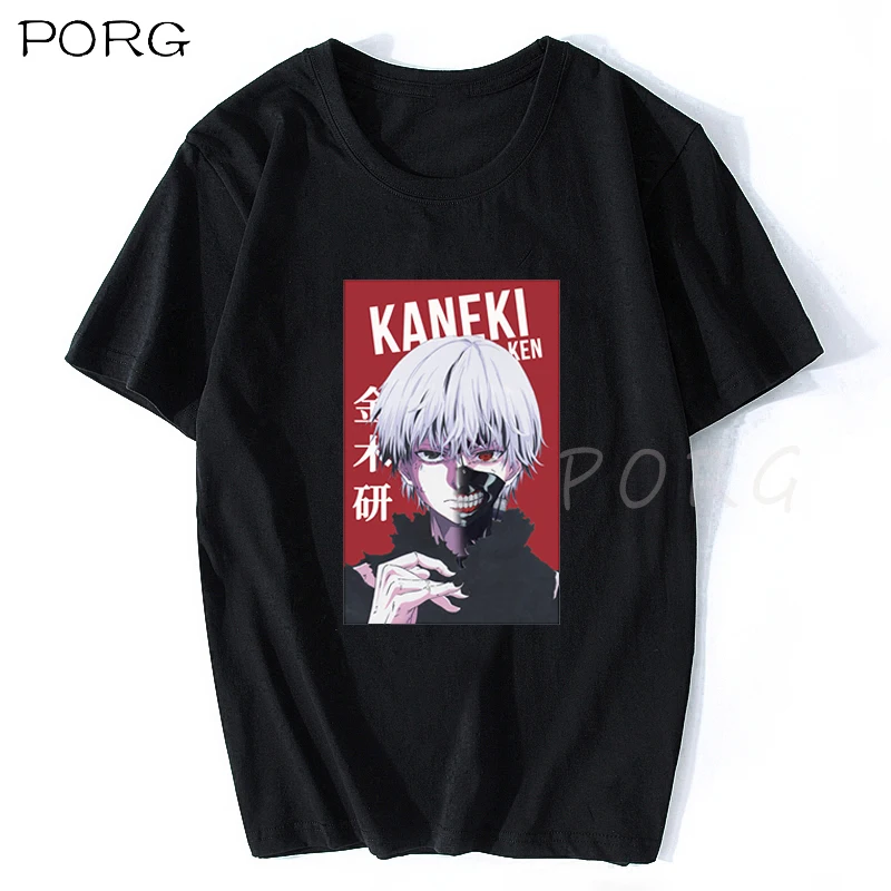 Футболка Kaneki с Токийский Гуль Мужская хлопковая тенниска в стиле японского аниме