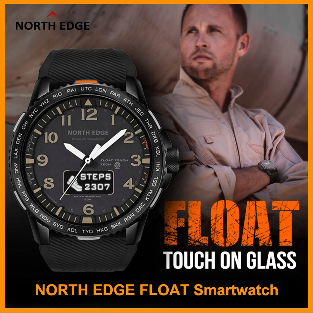 

2020 NORTH EDGE FLOAT Smart Watch Men Waterproof 50M Swimming Sports Heart Rate Monitor Bluetooth For Android IOS Smartwatch