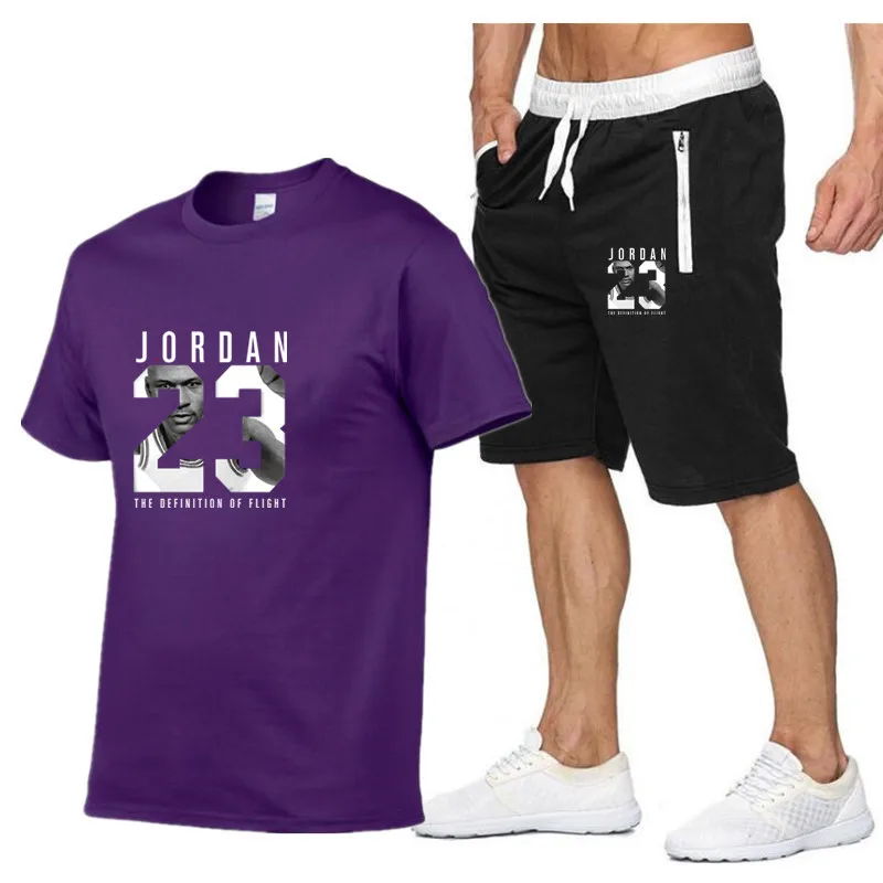 Мужская футболка и шорты jordan 23 комплект из 2 предметов летний короткий спортивный