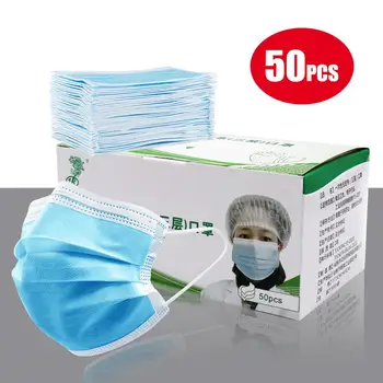 

50/100/150/200PCS Disposable Mask 3 Layer Ply Filter Mask Non-woven Face Mouth Mask Dustproof Face Masks For Adult Kids Masks